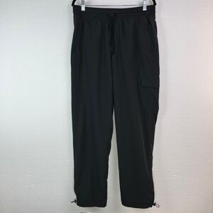 Balance Collection Lined Cargo Joggers Women Size L Black Drawstring Waist‎